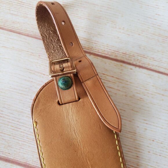 Authentic Louis Vuitton Leather Luggage Tag Holder Adjustable - Picture 6 of 10